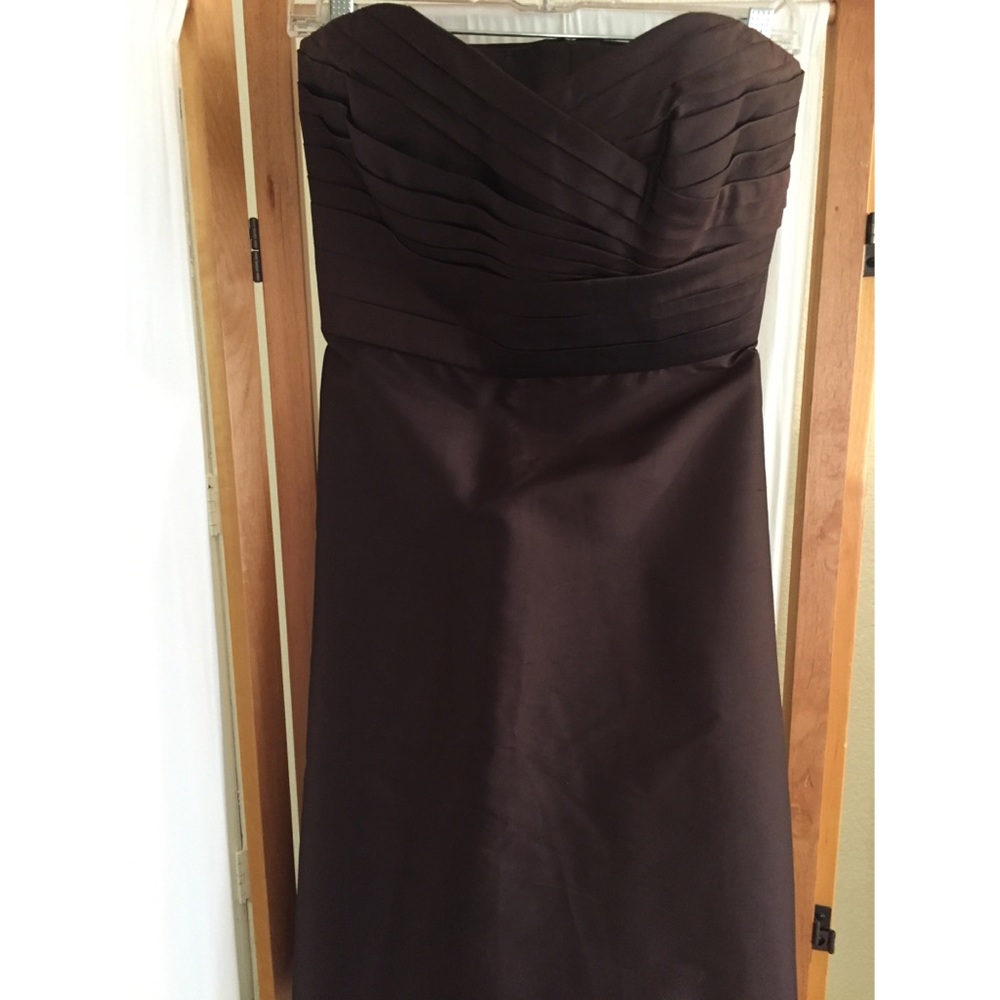 Silk brown Ann Taylor bridesmaid dress